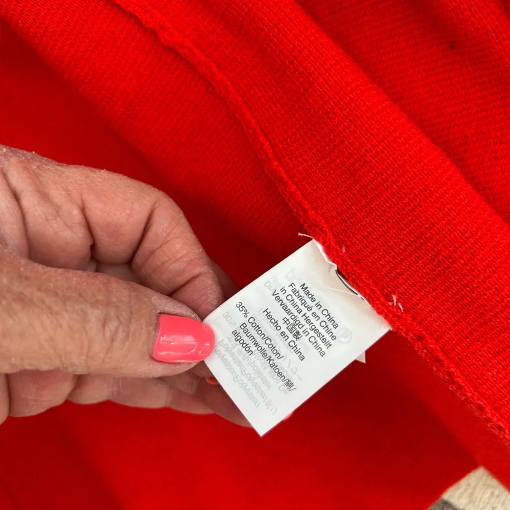 J. Crew 365 Vibrant Red Cardigan Sweater